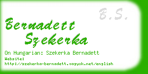 bernadett szekerka business card